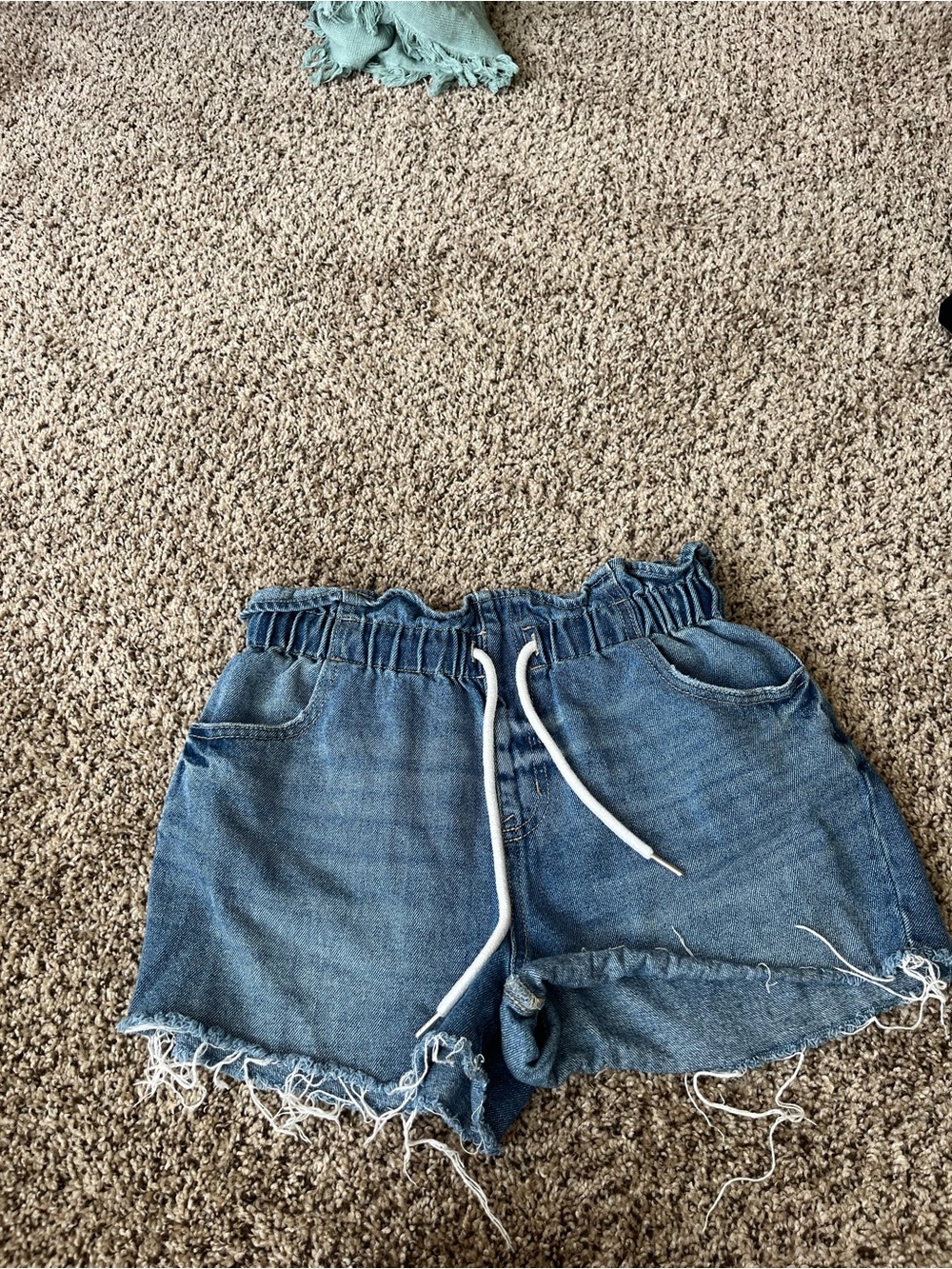 wild fable Blue Denim Paperbag Waist Jean Shorts